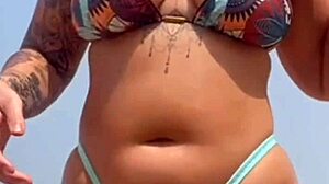 African Beach Hottie Lets Stud Rub Swollen Pussy Lips!