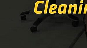 hot blonde lesbian maid on knees licks pussy drinks piss while fingering shaved hole