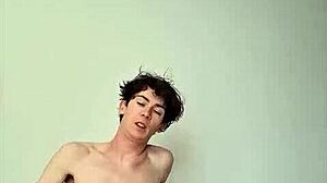 skinny babe strokes her tiny waist and horny pussy on bed craving big cock cum coverage