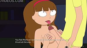 rick and morty mod morticia gives intense titty fuck with her huge tits