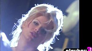 Victoria Silvstedt's Amazing Big Tits Blonde Mature Body Poses Naked in Lingerie Strip