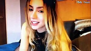 blonde teases with sexy looks and flirty webcam talk