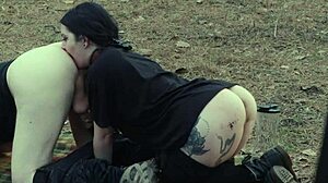 submissive cutie, eat that ass then take rough face fucking after picnic