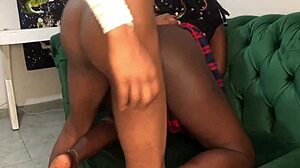 Explosive Ebony Doggystyle Orgasm Rocks!