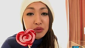 Young girl on back with big natural tits fucked rough