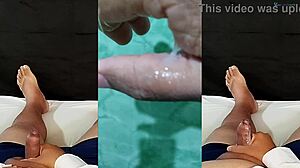 i got so horny jerking off to ex-girlfriend cum all over my hand wife cant know