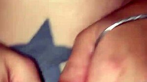 Skinny Milf Wife Spreads Pussy Closeup for My Hot Cumshot Covering