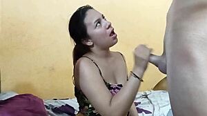 skinny latina milf artemisa begs stepson for karely ruiz style deepthroat blowjob