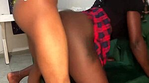 Explosive Ebony Doggystyle Orgasm Rocks!