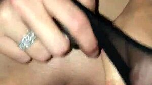 Skinny Milf Wife Spreads Pussy Closeup for My Hot Cumshot Covering