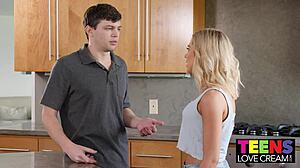 little teen allie nicole begs stepbro for his creampie load