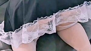 Hot mature milf in lingerie and uniforms teases in halloween pov compilation