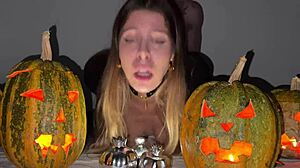 SQUIRTING HALLOWEEN FUCK EXPLODES DON'T CUM UNTIL END CHALLENGE!