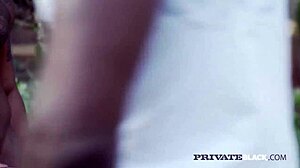 dark haired hottie kira queen takes on 2 bbcs... bent over ridin em hard!