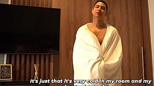 A muscular colombian guy shares bed with busty blonde stepsis for sexy roleplay fun