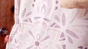 stepsis chokes on stepbro's monster cock deepthroat in shower gagging