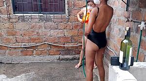 whores sensually bathe groping tits vaginas country house day off