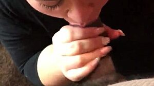 basement slut slurps massive black cock deepthroat blowjob monster bbc