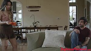 hey little stepsis aria lee caught you jerking now join me for petite ass fun?