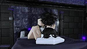 Seducing Shy Friend to Facial Cum on Roblox Play