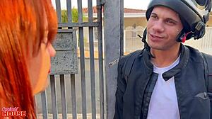 Motoboy Drops Off Cock For Threesome Craving Brazilian Couple's Wild Ride