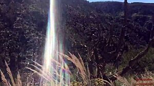 Blonde Hiker Swallows Monster Cock Cum on Trail After Deepthroat Suck