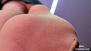 pov: kneel and suck these perfect nylon pantyhose toes while goddess dominates your face