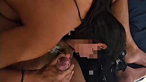 my wife gives me a quick handjob licking my balls just right