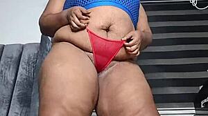 fat belly ebony mara squirts standing full orgasm masturbation fetish!!