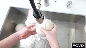 cock tease skinny slut drains balls deep in tight wet cunt creampie