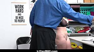 blonde milf lifter caught pocketing necklace gets punished