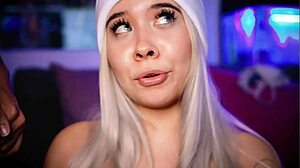 sexy chubby blonde deepthroats cock then gets fucked hard