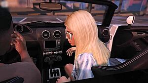 Franklin hooks up with sexy PROSTITUTE in GTA 5 car for wild GAME sex ride 😈🚗💦🍆