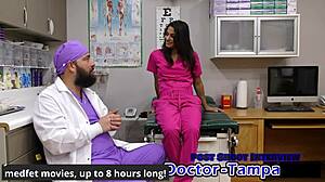 dr tampa's misty addams spreads gaping pussy in university physical 😩