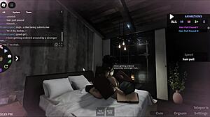 Λευκή τσούλα με τεράστιο κώλο καταστρέφεται από μαύρο γιγαντόπούτσο Roblox