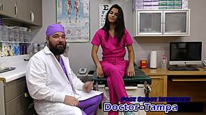 dr tampa's misty addams spreads gaping pussy in university physical 😩