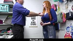 Redheaded Thief And Milf Beg For Threesome Blowjob Cum In Mouth Mercy