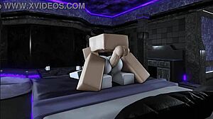 Seducing Shy Friend to Facial Cum on Roblox Play