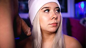 sexy chubby blonde deepthroats cock then gets fucked hard