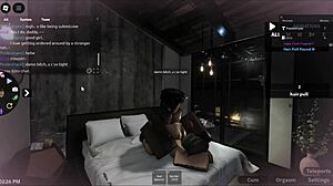 Λευκή τσούλα με τεράστιο κώλο καταστρέφεται από μαύρο γιγαντόπούτσο Roblox