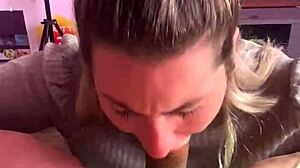 hermoso día chupando polla con final feliz 😍💦 homemade deepthroat