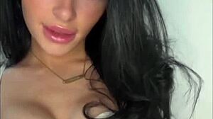 horny american exchange student girlfriend teases with squirting solo play