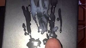 😍 huge white cock erupts massive cum solo homemade style