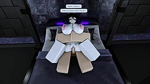 Seducing Shy Friend to Facial Cum on Roblox Play