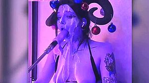 DEVIL CUM-FILLED PASSIONATELY SUCKS DEVILISH COCKS!