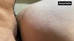 WOW CURVY BIG ASS MOMMY BENT OVER KITCHEN COUNTER TAKING STANDING DOGGY POUNDING!