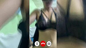 Video Call to Master While Cheating in Red for One Hot Hour