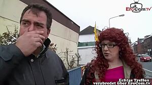 Chubby German Housewife Picked Up On Street For Raw Sex