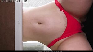 Security Officer Fucks Bent Over Teen Thief Doggystyle Big Cock Garage