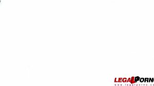 Arwen Gold Gapes Wide from Rough Double Anal Creampie by Two Monster BBCs